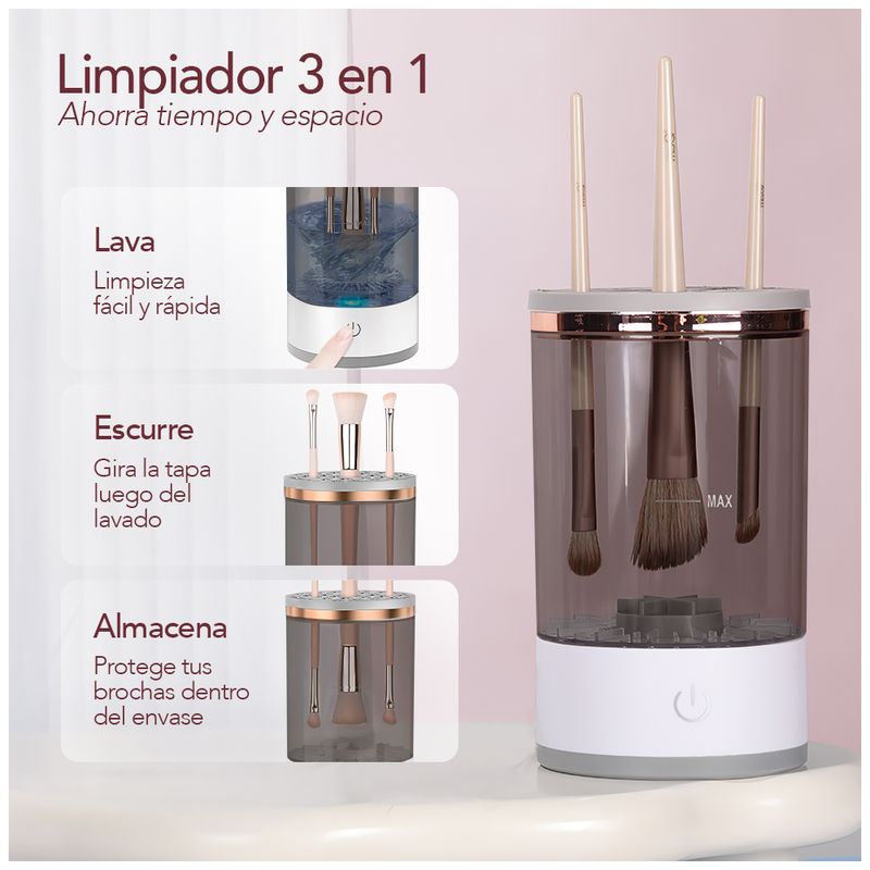 BrushClean™ - Limpiador de brochas de maquillaje